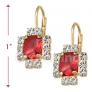 Oro Tex Gold Layered CZ Long Earrings