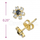 Orotex Gold Layered CZ Stud Earrings