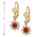 Oro Tex Gold Layered CZ Long Earrings