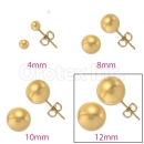 Orotex Gold Layered 12mm Gold Knob Stud Earrings