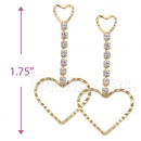 Oro Tex Gold Layered CZ Long Earrings