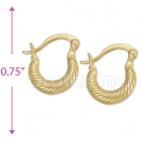 Oro Tex Gold Layered Hoop Earrings