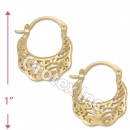 096046 Gold Layered Hoop Earrings