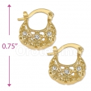 096048 Gold Layered CZ Hoop Earrings