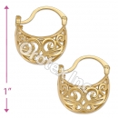 096051 Gold Layered Hoop Earrings