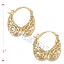 096052 Gold Layered Hoop Earrings