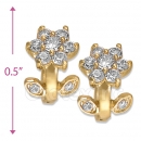 097001  Gold Layered  CZ Huggies Earring