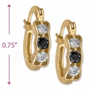 097004  Gold Layered  CZ Huggies Earring