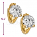 097005  Gold Layered  CZ Huggies Earring