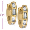 097008  Gold Layered  CZ Huggies Earring