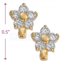 097012  Gold Layered  CZ Huggies Earring