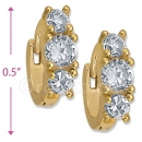 097014  Gold Layered  CZ Huggies Earring