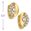 097015  Gold Layered  CZ Huggies Earring