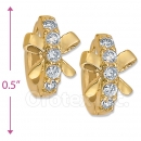 097018  Gold Layered  CZ Huggies Earring