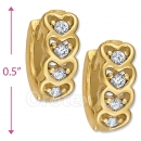 097020  Gold Layered  CZ Huggies Earring