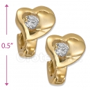 097023  Gold Layered  CZ Huggies Earring