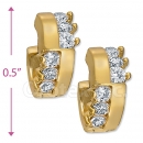 097024   Gold Layered  CZ Huggies Earring