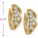 097026  Gold Layered  CZ Huggies Earring