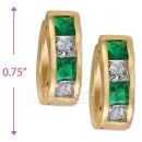 097030G  Gold Layered  CZ Huggies Earring