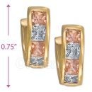 097030P  Gold Layered  CZ Huggies Earring