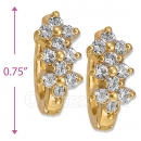 097031  Gold Layered  CZ Huggies Earring