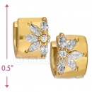 097034  Gold Layered  CZ Huggies Earring