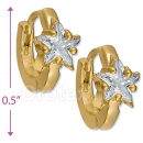 097039  Gold Layered  CZ Huggies Earring