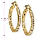 097041  Gold Layered CZ Hoop Earrings