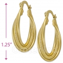 103008 Gold Layered Hoop Earrings