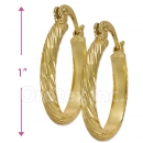 103016 Gold Layered Hoop Earrings
