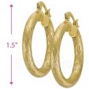 104006 Gold Layered Hoop Earrings