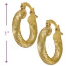104021 Gold Layered Hoop Earrings