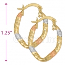 Oro Tex Gold Layered Tri-color Hoop Earrings