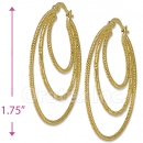 105026 Gold Layered Hoop Earrings