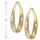 Oro Tex Gold Layered Tri-color Hoop Earrings