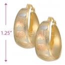 Oro Tex Gold Layered Tri-color Hoop Earrings