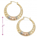 Oro Tex Gold Layered Tri-color Hoop Earrings