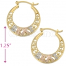 Oro Tex Gold Layered Tri-color Hoop Earrings