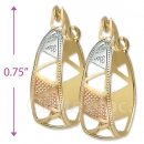 Oro Tex Gold Layered Tri-color Hoop Earrings