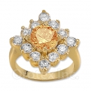 Orotex Gold Layered Yellow & White CZ Women's Ring