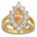 Orotex Gold Layered Yellow & White CZ Women's Ring