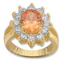 Orotex Gold Layered Yellow & White CZ Women's Ring