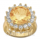 Orotex Gold Layered Yellow & White CZ Women's Ring