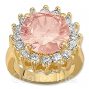 Orotex Gold Layered Pink & White CZ Women's Ring