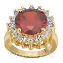 Orotex Gold Layered Red & White CZ Women's Ring