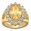 Orotex Gold Layered Yellow & White CZ Women's Ring