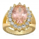 Orotex Gold Layered Pink & White CZ Women's Ring