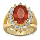 Orotex Gold Layered Red & White CZ Women's Ring