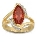 Orotex Gold Layered Red & White CZ Women's Ring