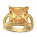 Orotex Gold Layered Yellow & White CZ Women's Ring